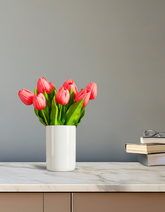 Artificial Tulip Flower Sticks (5 Sticks, 35 cm, Pink)